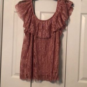 Blouse size large rose pink